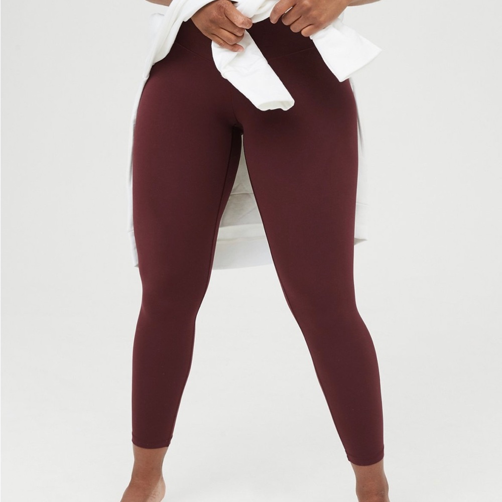 Offline by Aerie Real Me High Wasted Maroon Leggings
